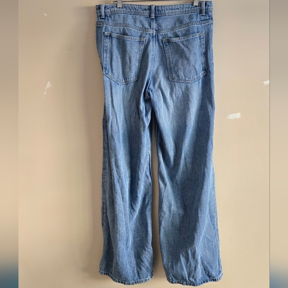 H&M Wide Leg High Rise Jeans Size 10 - Picture 4 of 9